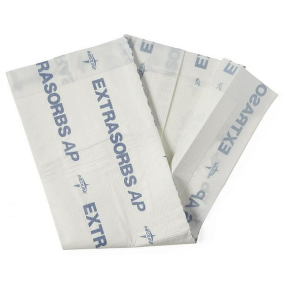 Extrasorbs Air-Permeable Disposable Drypads White, 36'' X 23'', 10 Count