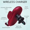 thumbnail image 3 of Smart Car Wireless Charger Phone Holder, Wireless Auto Sensing Cell Phone Car Chargers Holder Car Phone Holder Compatible for iPhone13/12 11/ Pro/XS/XR/ 8 Plus, Samsung S10 /S9 / Note10 / Note9, 3 of 16