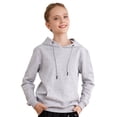 thumbnail image 3 of MSemis Kids Boys Girls Hooded Sweatshirt Long Sleeve Hoodie Drawstring Pullover Tops 3-14 Grey 9-10, 3 of 6