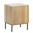 thumbnail image 5 of Nightstand Storage End Table with Rattan Door, Open Storage & Solid Metal Legs, Small Bedside Tables Mid Century Modern Side Tables Nightstand for Living Room Bedroom Small Spaces, Natural, 5 of 5