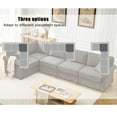 thumbnail image 7 of 94" Modular Sectional Sofa Couch,L Shaped Convertible Sofa,Upholstered 5 Seat Sectional Sofa Couch for Living Room,Dark gray, 7 of 7