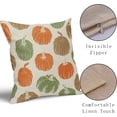 thumbnail image 4 of Fall Pillow Covers 18x18 Set of 2 Balck Pumpkin Autumn Themed Thanksgiving Harvest Print Decorative Throw Pillows Outdoor Pillowcase Farmhouse Linen Cushion Case Decor for Sofa Couch Bed, 4 of 6