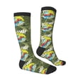 thumbnail image 3 of Fotbe Surfing Dinosaur print Women's Men's Novelty Crew Socks Cotton Socks Knee High Socks for Walking,Running,Nurses,Pregnancy, 3 of 8