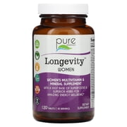Pure Essence Labs - Longevity Women, Complete Women's Multivitamin for Healthy Aging, Energy, Vitality & Hormone Balance - 120 Tablets