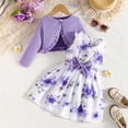 thumbnail image 4 of Tiijoy Girls Outfits Bow Floral Sleeveless Dress with Ruffle Cardigan Jacket, Sizes 2-8, 4 of 8