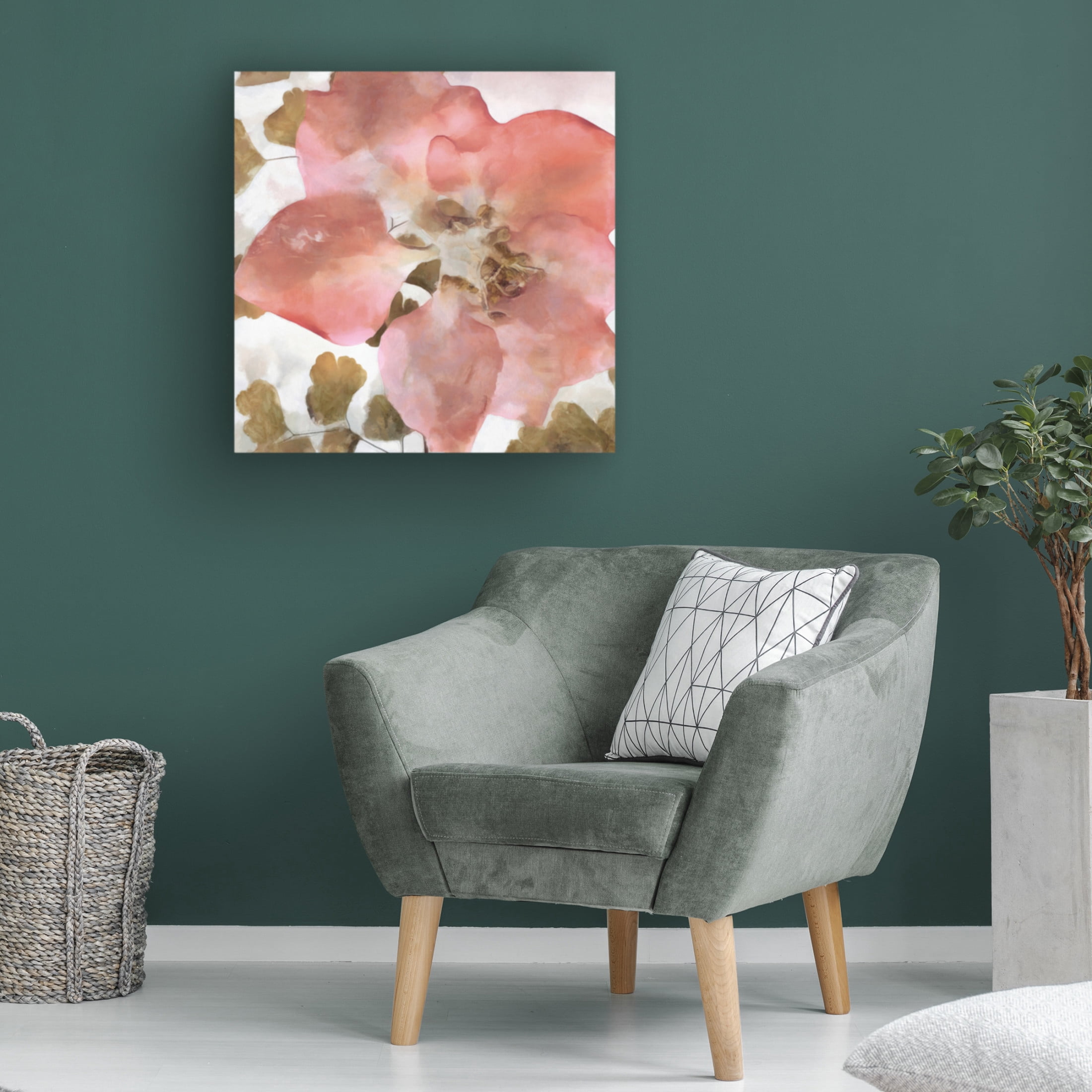 Canvas Wall Art - Alonzo Saunders 'Delicateness II' Wall Art for Living Room, Bedroom, or Office Décor by Trademark Fine Art - 35 x 35 Inches
