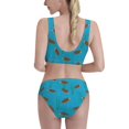 thumbnail image 3 of Picia Sea Turtle Women's High Waisted Bikini Scoop Neck Swimsuit Two Pieces Bathing Suit-Medium, 3 of 8