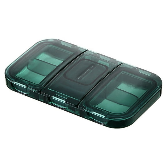 UDIYO Pill Box Space Saving with Cutter PC Vitamin Holder Pill Organizer for Dorm