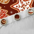 thumbnail image 4 of Manfei Cute Gingerbread Man Black Out Curtains for Kid, Red Brown Christmas Curtains Pack of 2 (42x63 Each), Xmas Tree Stars Gifts Bedroom Curtains, Window Curtains Bedroom Decor, 4 of 6