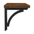 thumbnail image 3 of Kate and Laurel Corblynd Traditional Wood Wall Shelf, Brown/Black 24", 3 of 7