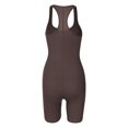 thumbnail image 6 of biudgviw Womens Yoga Jumpsuits Square Neck Sleeveless Workout Rompers Ribbed Backless Seamless One Piece Bodysuits Summer Outfits, 6 of 7