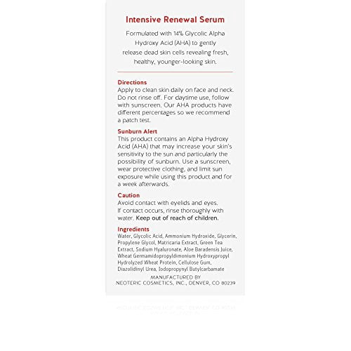 alpha skin care intensive renewal serum