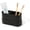 Large Round Matte Black, variant on Matte White Large Toothbrush and Toothpaste Holder and Cup for Bathroom Vanity and Countertop, Round Organizer for Electric Toothbrushes, Floss, Razors, Cotton, and Mouthwash