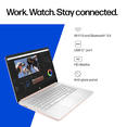thumbnail image 4 of HP 14 AI Copilot Laptop, 4-Core Intel CPU, 16GB RAM, 64GB Storage, 1-Yr Office 365, Win 11S, Rose, 4 of 6