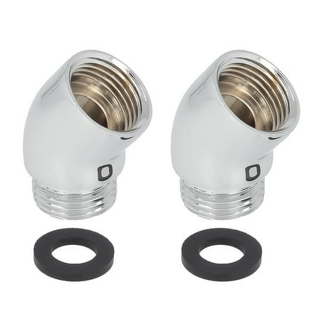 Shower Head Angles Adapter with Sealing Rings 145 Degree Shower Hose Elbow Connector Simple Installation for Bathroom