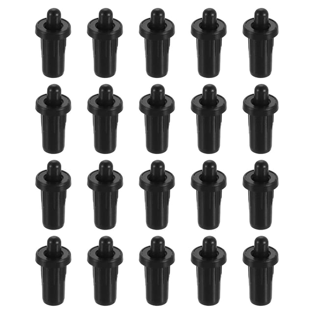 50pcs Shutter Repair Pins, Spring Loaded Plantation Shutter Replacement Repair Pins Plastic Plantation Shutter Pins Louvers Staples for Windows, Black(1 x 0.46 x 0.31 Inch)