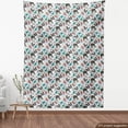 thumbnail image 3 of Ambesonne Dogs Fabric by the Yard Upholstery, Boston Terriers and Flowers, 5 Yards, Multicolor, 3 of 4
