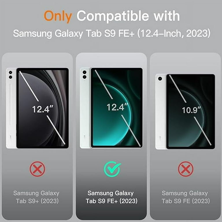 JETech Case for Samsung Galaxy Tab S9 FE+ / S9 FE Plus 12.4-Inch