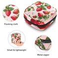 thumbnail image 3 of Sanitary Napkin Storage Bag, Strawberries and Flowers Pink Background Portable Menstrual Pad Bag for Teen Girls Store Panty Liners Tampons Sanitary Pads for Women Ladies, 3 of 6