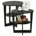 thumbnail image 3 of Furinno JAYA Oval End Table, Walnut, Set of 2, 3 of 7