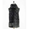 thumbnail image 4 of Coach Signature Logo Muffler Scarf F36808 (Black/Grey), 4 of 5