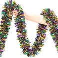 thumbnail image 4 of Mardi Gras Garland 78 Inch 5 Layer Thick Curly Ribbon Decorations In Gold Green Purple For Party Home Decor Christmas Tree Wedding Mantel, 4 of 7