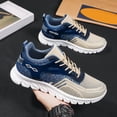 thumbnail image 4 of GrmtClth Mens Gradient Hollow Mesh Running Sneakers Lace Up Lightweight Shock Absorb Non Slip Flexible Sole Outdoor Casual Walking Sport Shoes Blue (US/9), 4 of 8