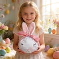 thumbnail image 4 of Tuscom Easter Bunny Gift Bags, Non-Woven Fabric Party Favor Bags for Candy & Snacks, Easter Party Supplies, Decorative Pink Treat Bags for Gatherings & Egg Hunts (10.24x6.3in), 4 of 6