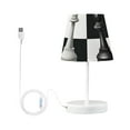 thumbnail image 3 of Grids with Chess LED Desk Lamp Table Lamp USB Bedside Nightstand Small Lamp for Bedroom Living Room Kids Room, 3 of 8
