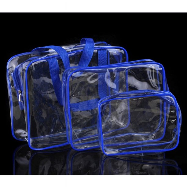 Bolsa de cosméticos transparente de PVC, bolsa de lavado impermeable, bolsa de almacenamiento de viaje portátil, bolsa de lavado
