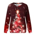 thumbnail image 3 of Christmas Sweatshirts for Women 2025 Long Sleeve Crewneck Xmas Holiday Graphic Sweatshirt Pullover Tops, 3 of 5