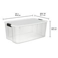 thumbnail image 3 of Sterilite 116 Quart Storage Tote, 4 Pack, & 70 Quart Storage Tote, 4 Pack, 3 of 10