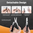 thumbnail image 5 of 5 in-1 EDC Multitool Knife Scissors with Screwdrivers, Detachable Design 440A Stainless Pocket Knife, Window Breaker, Tactical Gear for Camping, Surviving, Hiking, Gift for Men Dad, 5 of 9