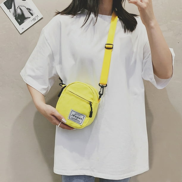 Ericealice Fashion Women Canvas Patchwork Crossbody Bag Casual