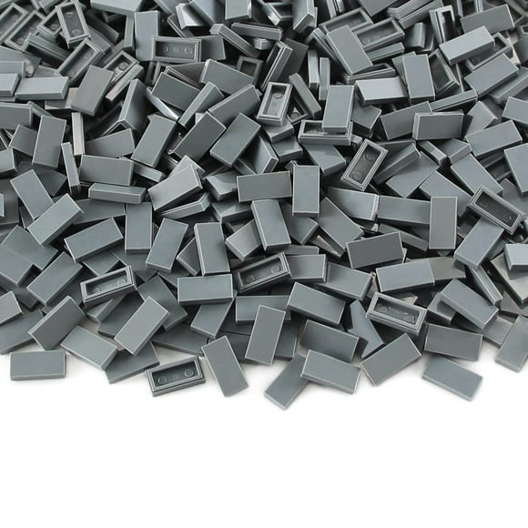 Bloques de construcción Feleph, color gris azulado oscuro, 1 x 2 azulejos, 700 unidades