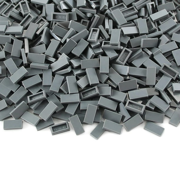Bloques de construcción Feleph, color gris azulado oscuro, 1 x 2 azulejos, 700 unidades