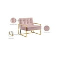 thumbnail image 2 of Meridian Furniture Pierre Pink Velvet Accent Chair, 2 of 6