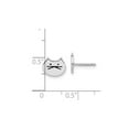 thumbnail image 2 of Gem & Harmony Sterling Silver Cat Face Post Earrings for Women, 2 of 6
