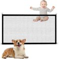 thumbnail image 2 of Valla para mascotas, puerta de seguridad para perros, red de aislamiento con barandilla para perros, 110 x 72 cm, fácil de montar, para bebés y mascotas., 2 of 5