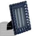 thumbnail image 3 of Sterling & Noble Home – 4x6 Picture Frame – Double Ruffle Dark Blue Ceramic Photo Frame, 3 of 13