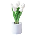thumbnail image 1 of Lámpara de noche con forma de tulipán LED recargable, simulación de flores, lámpara de imitación para dormitorio y mesita de noche, 1 of 6