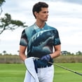 thumbnail image 3 of Fotbe 3D Realistic Shark Camiseta Polo de Golf para Hombre con Estampado – Camisa Deportiva Transpirable con Cuello Abotonado-3X-Large, 3 of 6