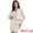 White, variant on Women's 2 Piece Tweed Blazers Button Down Jacket Mini Skirt Set L White