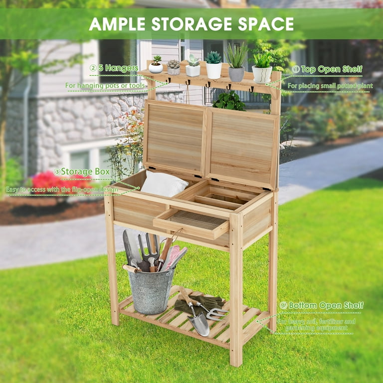 Outdoor plant work table outlet