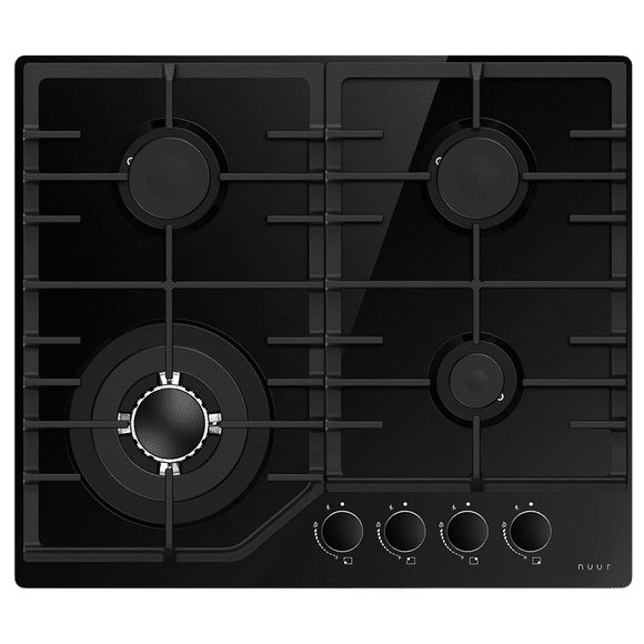PARRILLA DE GAS DE VIDRIO TEMPLADO 8MM CON 4 QUEMADORES