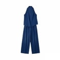 thumbnail image 5 of Uootdi Linen Sets for Women 2 Piece Asymmetrical Neck Sleeveless Blouse Tailored Palazzo Pants Chic Evening Matching Outfits, 5 of 7