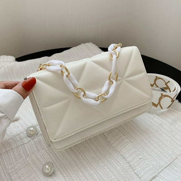 CoCopeaunt Small Handbags for Women Flap Female Bag Wide Strap Chain Luxury Designer  Handbag Crossbody Bags Woman Womens Trend New 