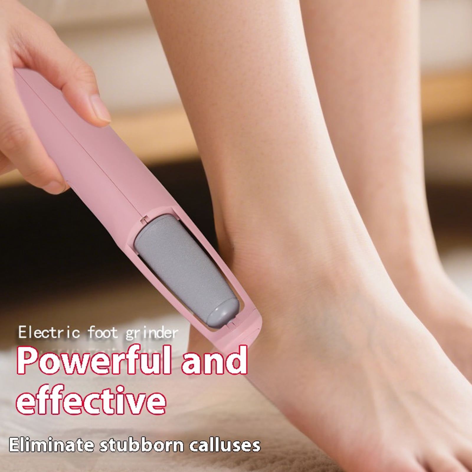 Electric Callus Remover Foot Grinder for Dead Skin, Replaceable Sandpaper Pedicure Tool with 3 Speeds