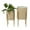 Beige Indoor Outdoor Solid Round S/2 23", 19"H, variant on DecMode 23", 19"H Cream Metal Moroccan Planter with Removable Stand (2 Count)
