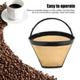 thumbnail image 4 of Stainless Steel Reusable Size 4 Cone Shape Permanent Coffee Filter Mesh Bas✨f A3E5, 4 of 8